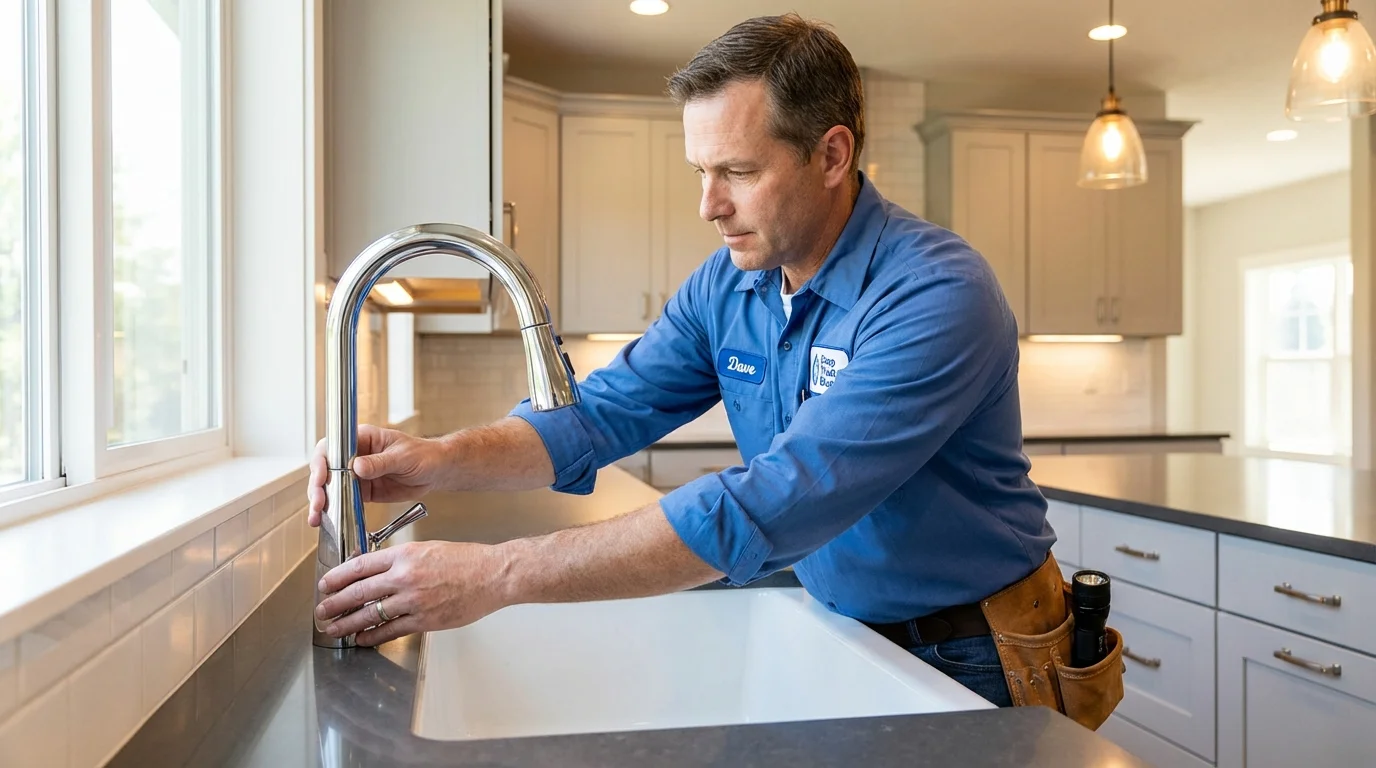 Kitchen faucet installation by Johns Plumbing LLC in Peachtree Corners